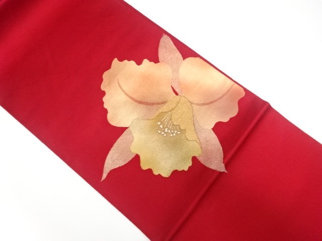 JAPANESE KIMONO / ORCHID PATTERN WEAVING NAGOYA OBI